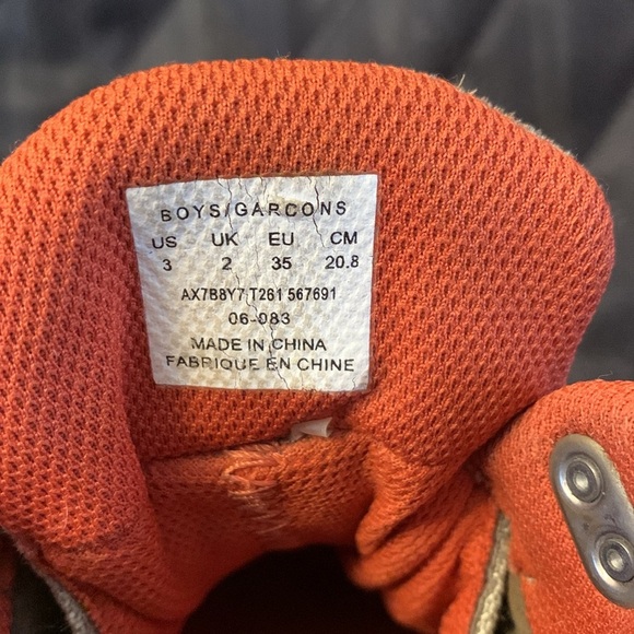 Boys North Face Vindicator Brown Suede Orange Ankle Hydo Seal Waterproof Boot 3 - Picture 8 of 10